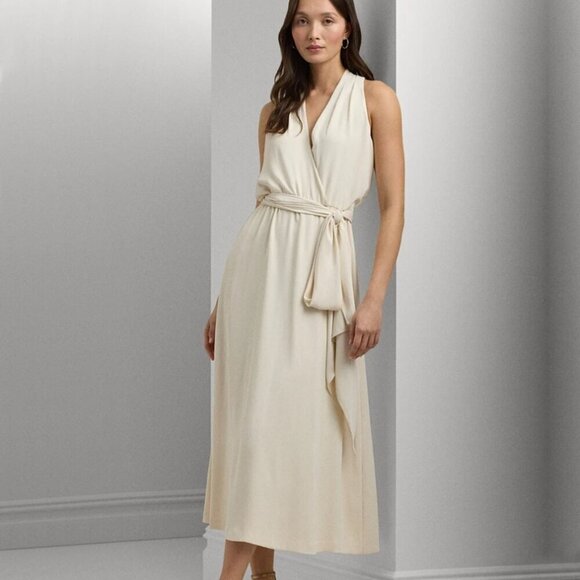 Polo Ralph Lauren Dresses & Skirts - Lauren Ralph Georgette Halter Cocktail Dress- Halter A-Line Dress